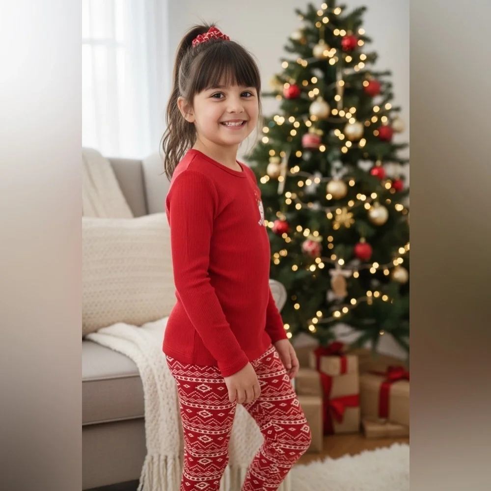 Max & Olivia Little Girls Pajama Set with Scrunchie, 3 Pieces